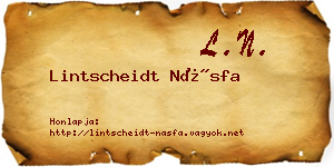 Lintscheidt Násfa névjegykártya